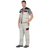 Жилет "ХОВАРД-ЛЮКС" : молочный с черным и красным