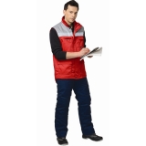 Жилет "СПЕЦ" красный с серым