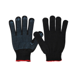 Перчатки х/б с ПВХ 5-ти нитка черная