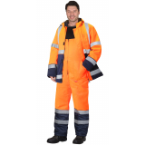 Костюм "МАГИСТРАЛЬ-3" куртка, п/к, синий с оранж. и СОП 50мм тк.Гретта