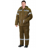 Костюм "ТИТАН" зимний: куртка дл., п/комб. хаки и СОП-50мм. тк.СROWN-240